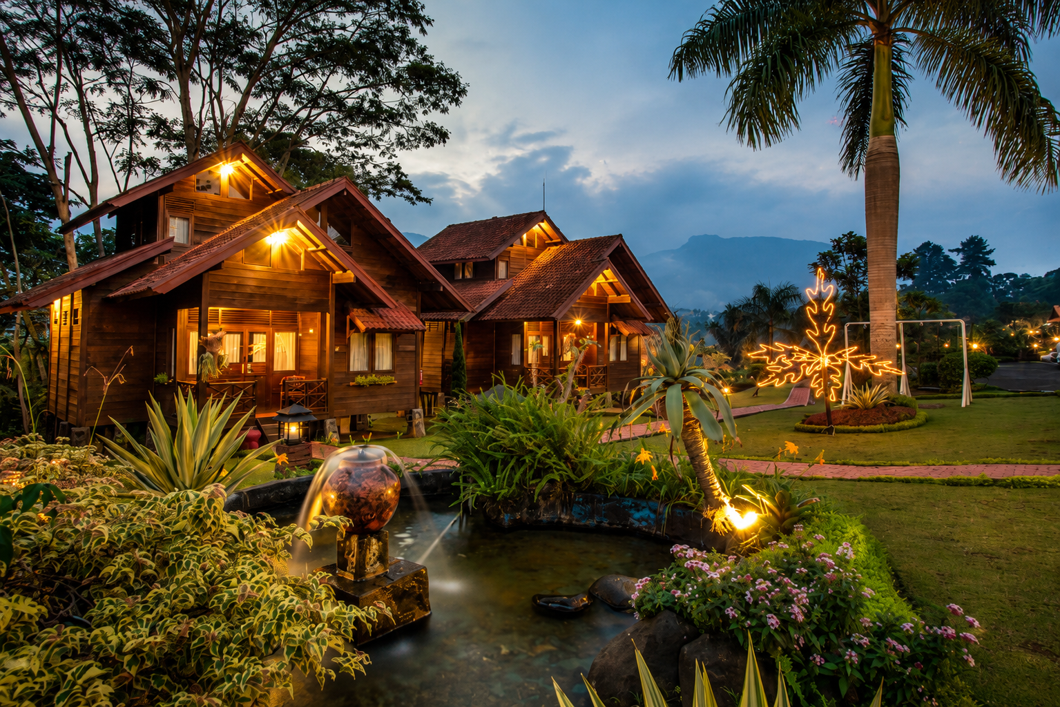 Suasana cottage Deluxe Citra Cikopo Hotel di Puncak Bogor